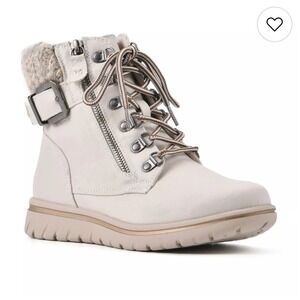 Cliffs by White Mountain Hearty Women's Combat Boots – White Size 6 Wide – NWT